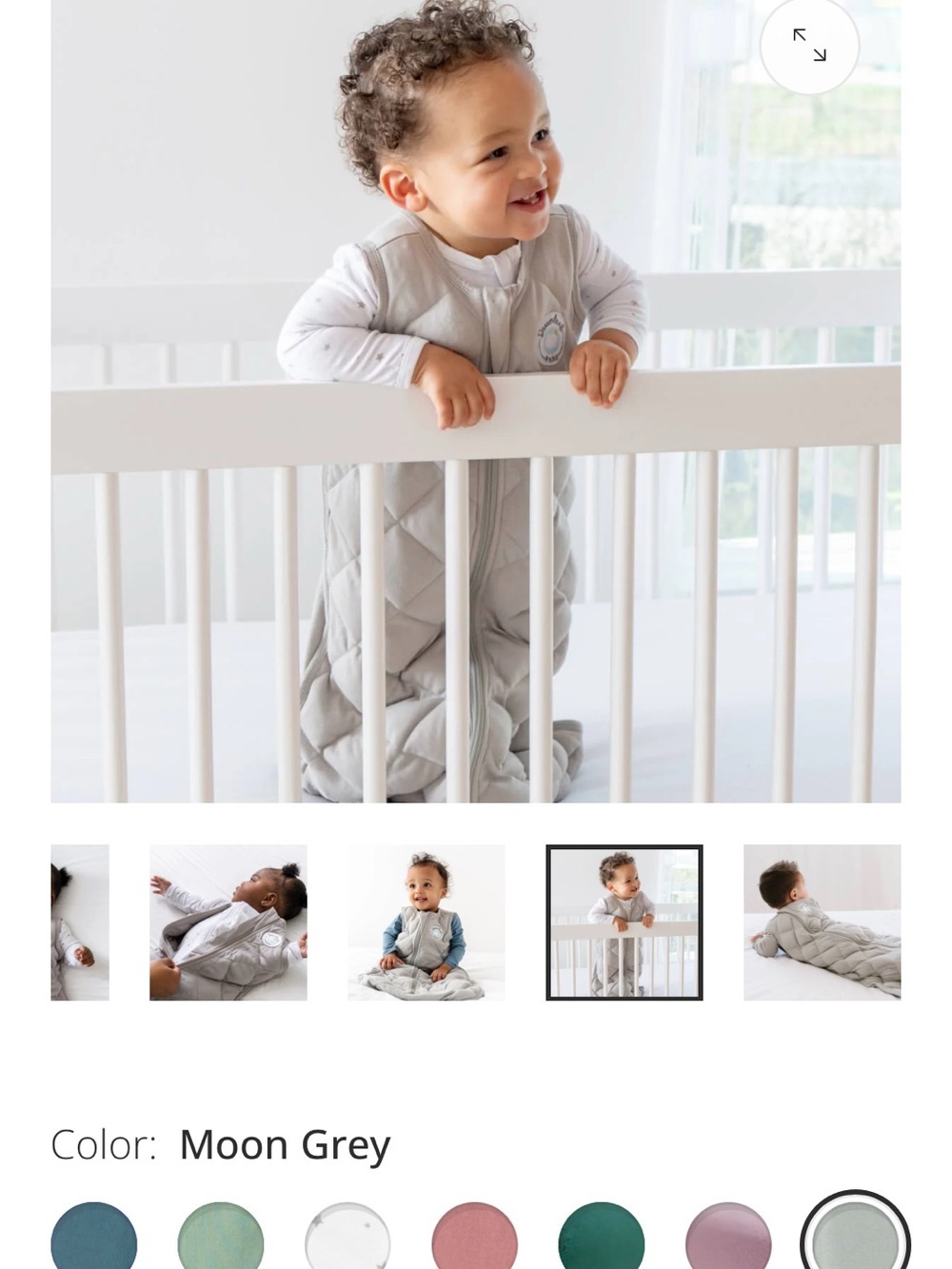 Dreamland Baby, 12-24 months, Moon Gray, Weighted, Sleep Sack - Picture 8 of 8